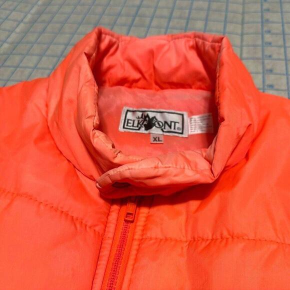 Vintage Camouflage Blaze Orange Zip Vest Men’s XL Extra Large Elkmont Hunting - Picture 10 of 15